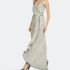 NWT Anthropologie Hutch Farrah Dalmatian Wrap Maxi Dress | Size XS